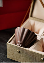 Purple clay tea cup gift set of four