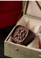 Purple clay tea cup gift set of four