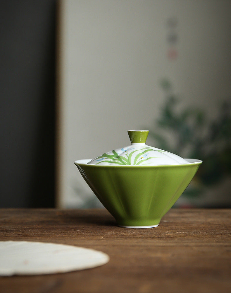 Hand-painted Gaiwan Chinese Tea Bowl