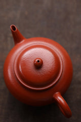 Horizontal miniature original mine wrinkled skin vermilion clay light vein Yixing zisha pots