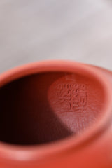 Horizontal miniature original mine wrinkled skin vermilion clay light vein Yixing zisha pots