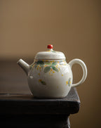 Hand-painted Cinnamon Small Wen Pot Underglaze Ceramic Teapot