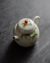 Hand-painted Cinnamon Small Wen Pot Underglaze Ceramic Teapot