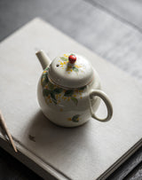 Hand-painted Cinnamon Small Wen Pot Underglaze Ceramic Teapot