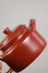 De Zhong Mengchen small original mine wrinkled skin vermilion clay small Yixing zisha pots