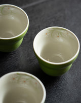 Hand-painted Small White Chrysanthemum Gourd Tea Cup