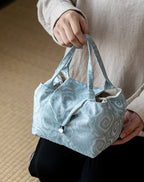 Tea ceremony bag tea set storage bag cotton linen cloth bag thickened sandwich cotton handbag