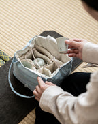 Tea ceremony bag tea set storage bag cotton linen cloth bag thickened sandwich cotton handbag