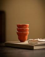 Alum red glaze ceramic teacups for home use