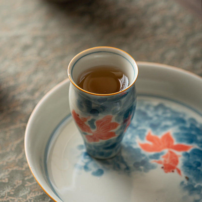 Hand-painted antique ink teacup for home use