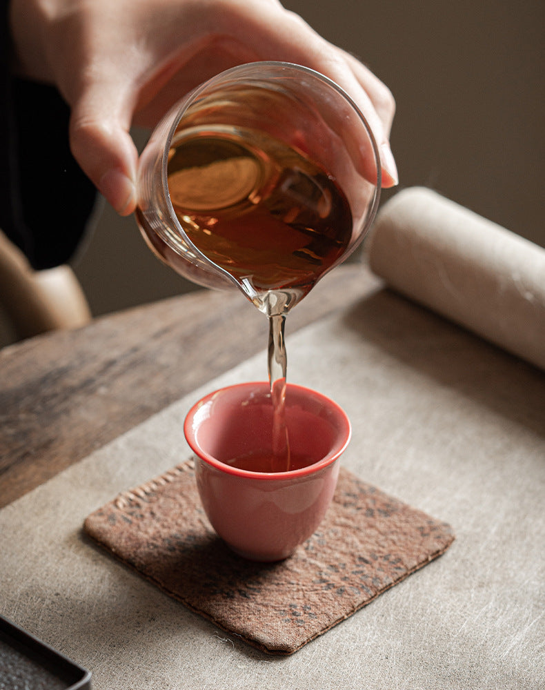 Red Hearth Snow Cup Celadon Red Tire Pink Green Red Ladies' Tea Cups