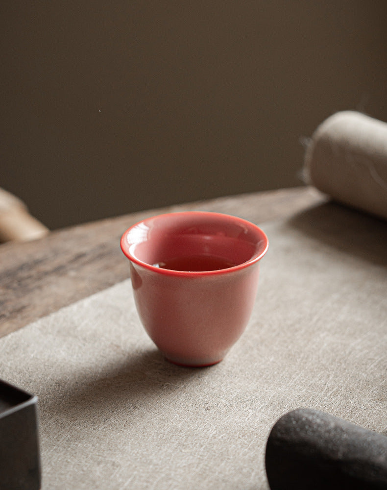 Red Hearth Snow Cup Celadon Red Tire Pink Green Red Ladies' Tea Cups