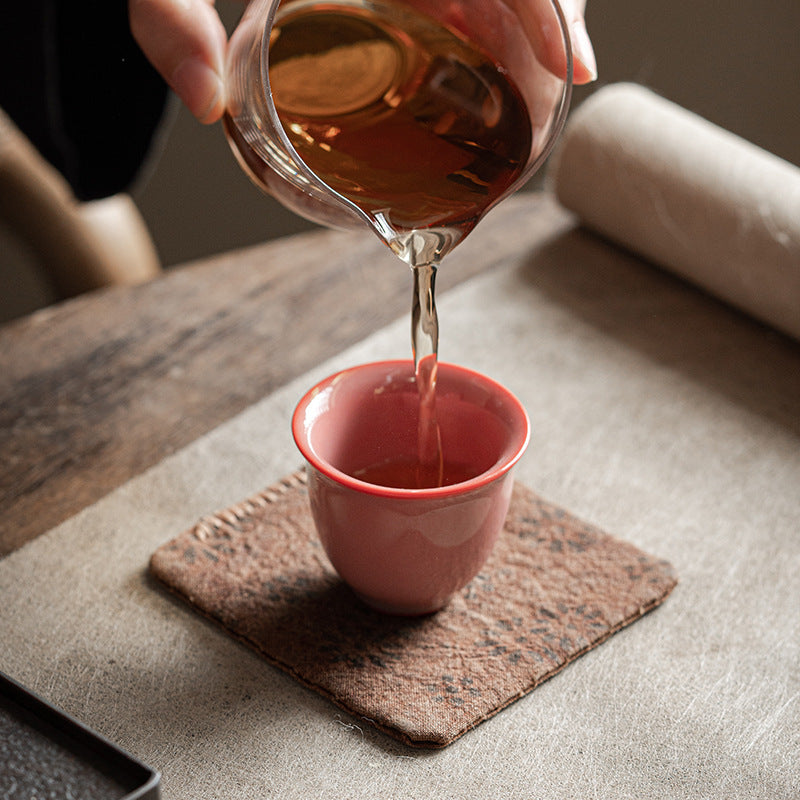 Red Hearth Snow Cup Celadon Red Tire Pink Green Red Ladies' Tea Cups