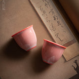 Red Hearth Snow Cup Celadon Red Tire Pink Green Red Ladies' Tea Cups