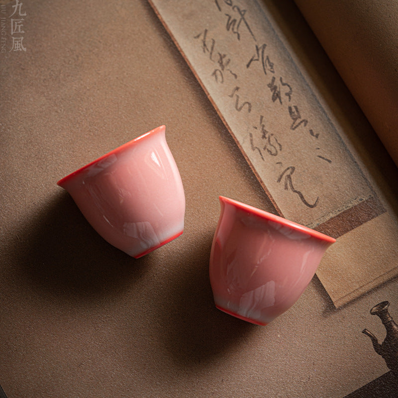 Red Hearth Snow Cup Celadon Red Tire Pink Green Red Ladies' Tea Cups