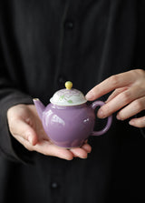 Hand-painted teapot thin-fiber handmade ceramic pear-shaped pot