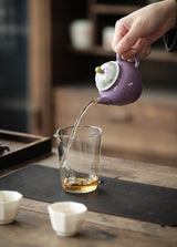 Hand-painted teapot thin-fiber handmade ceramic pear-shaped pot