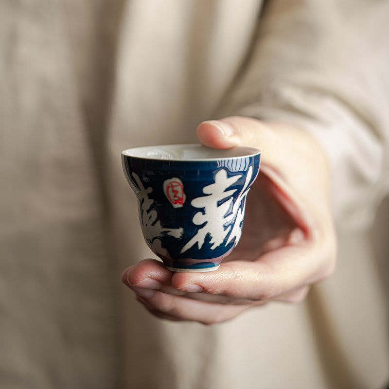 Hand-painted Gourd Cup Cheerful Tea Cup