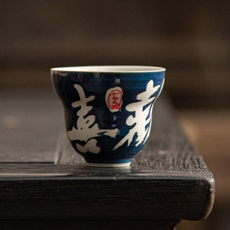 Hand-painted Gourd Cup Cheerful Tea Cup