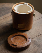 Stove tea kettle tea kettle pumpkin kettle side handle kettle can be charcoal burning open fire kettle indoor household retro tie rope teapot