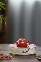 Qin Quan Mengchen Small Wrinkled Skin Vermilion Clay Light Vegetable Teapot Vegetable Yixing Zisha Pot