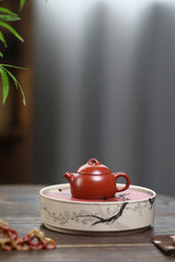 Qin Quan Mengchen Small Wrinkled Skin Vermilion Clay Light Vegetable Teapot Vegetable Yixing Zisha Pot