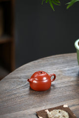 Qin Quan Mengchen Small Wrinkled Skin Vermilion Clay Light Vegetable Teapot Vegetable Yixing Zisha Pot