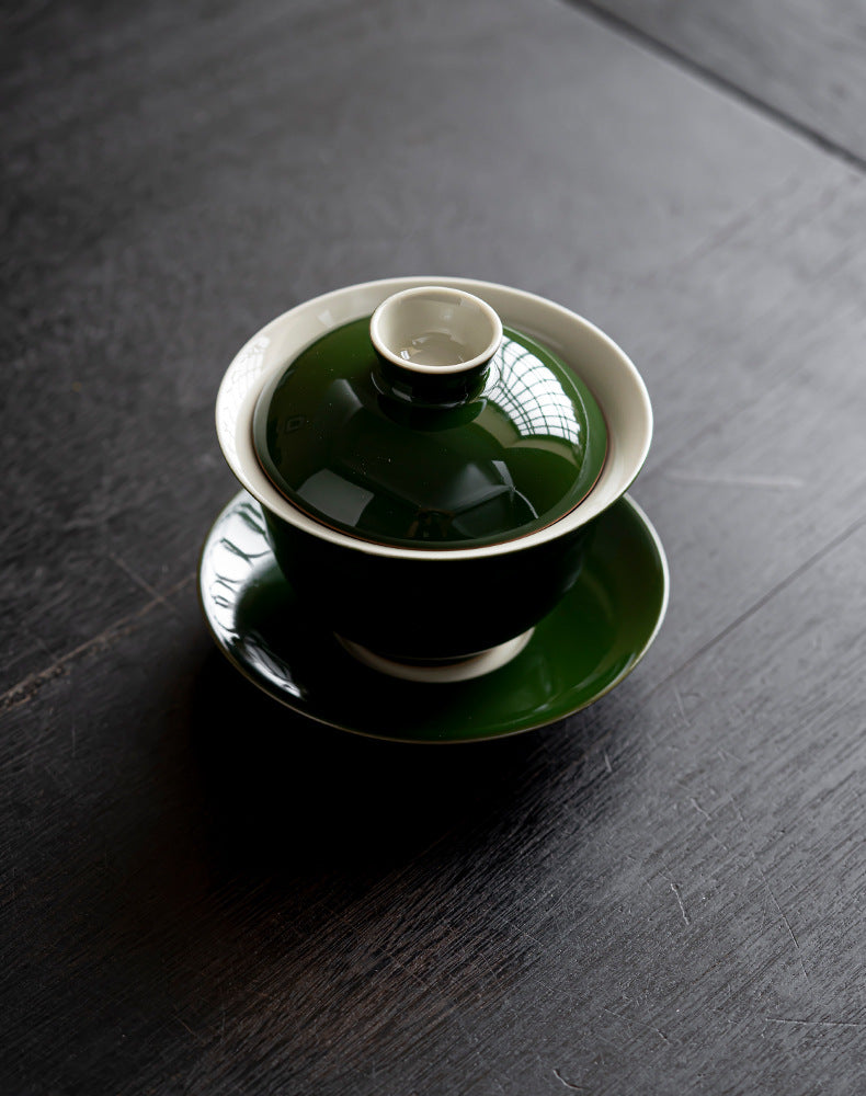 Emerald Three Choices Covered Bowl Vintage Large Tea Brewer