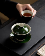 Emerald Three Choices Covered Bowl Vintage Large Tea Brewer