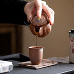 Pure Handmade Rough Pottery Teapot Old Rock Clay Buddha's Hand Hand Grip Pot