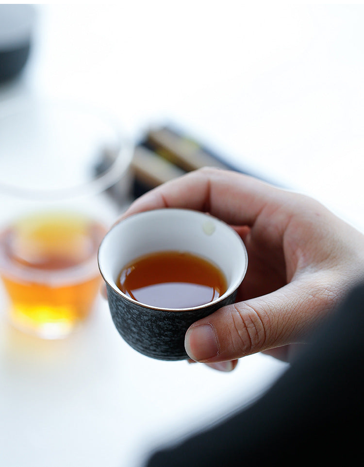 Japanese style stoneware teacup Ceramic kung fu teacup