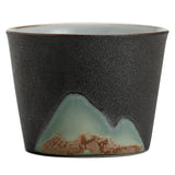 Hand-painted Zen teacup Handmade retro Chinese stoneware master cup