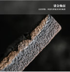 Lotus incense pot bearing Zen handmade tea table retro crude pottery wood burning gilt kung fu tea set water storage dry bubble plate pot holder