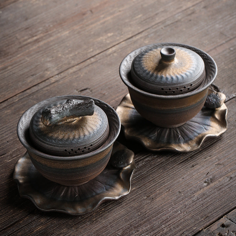 Guzaoyao Sancai Gaiwan Japanese-style jumping knife teapot and teacup