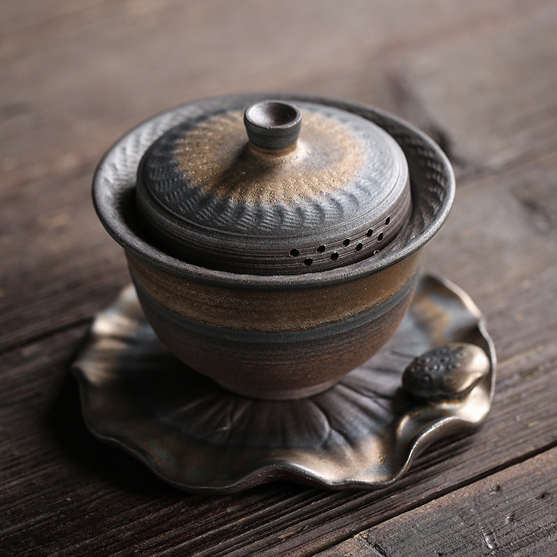 Guzaoyao Sancai Gaiwan Japanese-style jumping knife teapot and teacup