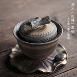 Guzaoyao Sancai Gaiwan Japanese-style jumping knife teapot and teacup