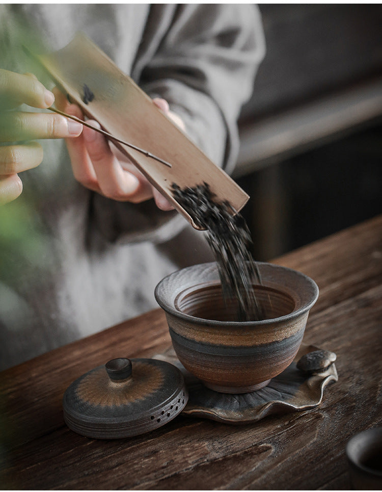 Guzaoyao Sancai Gaiwan Japanese-style jumping knife teapot and teacup