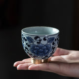 Vintage blue and white porcelain master cup