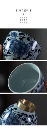 Vintage blue and white porcelain master cup