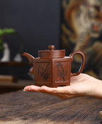 Yixing handmade purple clay teapot collection certificate complete plum, orchid, bamboo and chrysanthemum