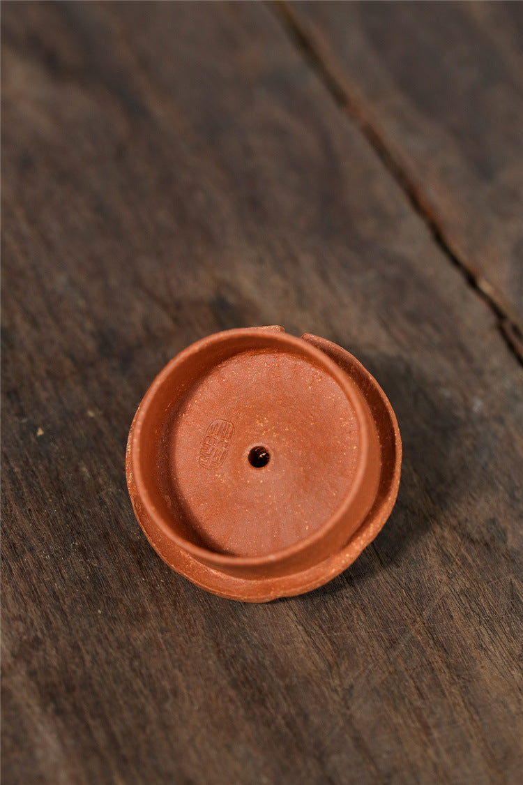 Yixing handmade purple clay pot wholesale bionic device downhill mud pumpkin 200ml