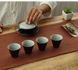 Ceramic Sancai Gaiwan Japanese Stoneware Kung Fu Tea Set