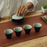 Ceramic Sancai Gaiwan Japanese Stoneware Kung Fu Tea Set