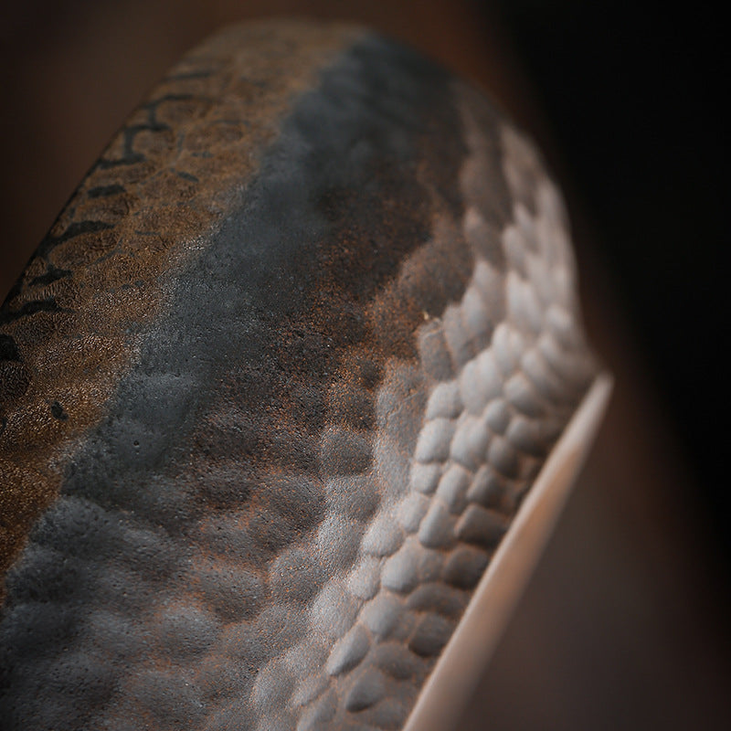 Ancient ancient hammer pattern rough pottery tea wash large ceramic cup