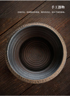 Ancient ancient hammer pattern rough pottery tea wash large ceramic cup