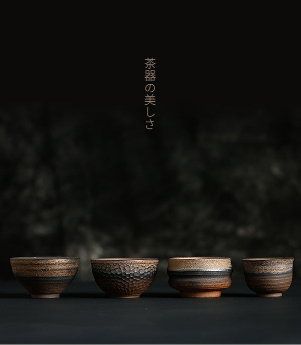 Japanese style stoneware tea cup Handmade vintage ceramic tea cup