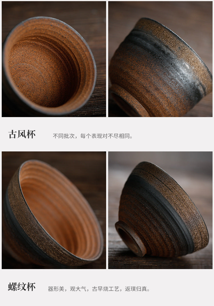 Japanese style stoneware tea cup Handmade vintage ceramic tea cup