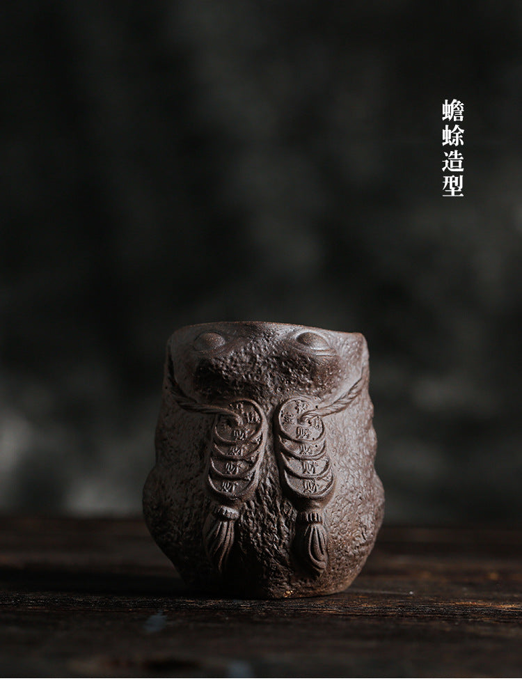 Guzaoyao justice cup handmade retro Japanese style stoneware cup