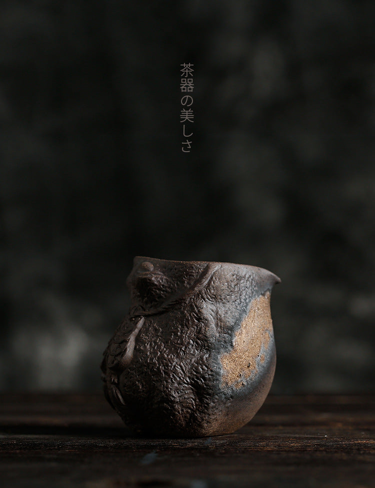 Guzaoyao justice cup handmade retro Japanese style stoneware cup