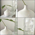 Round handmade ceramic vase